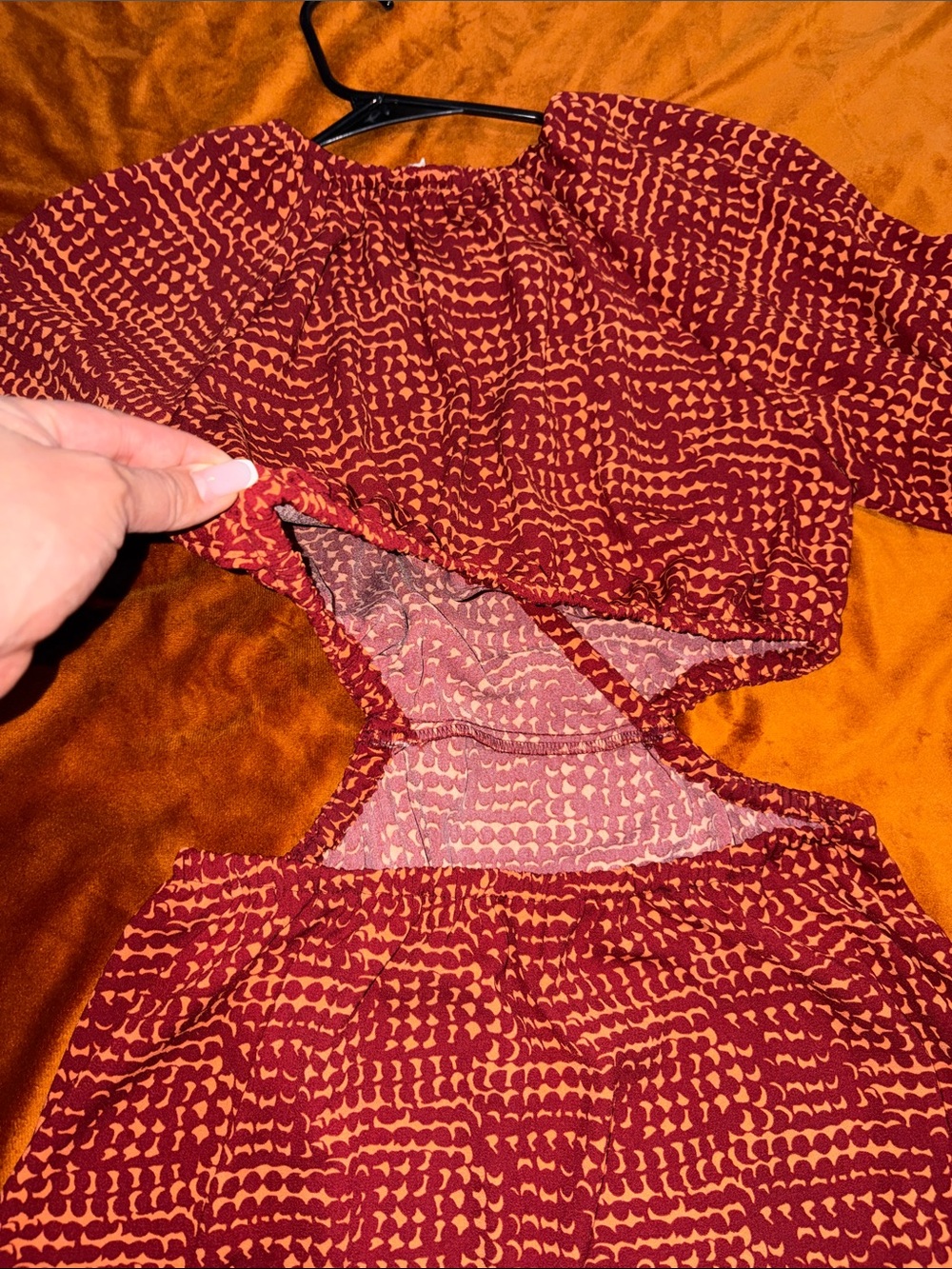 Open Edit - Orange Open-Side Cutout Dress – Size Medium - Picture 6 of 17